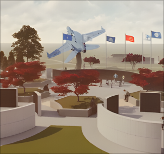 This is a picture of the expansion plants of the Veterans Wall of Honor in Bella Vista, AR.